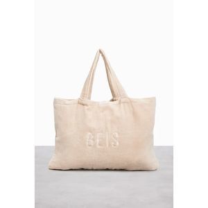 NWT BEIS Terry Towel Tote in BEIGE